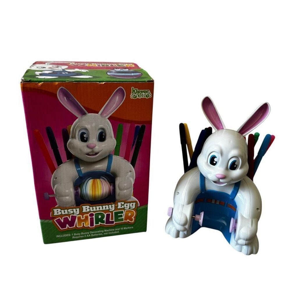 JOYIN Motorized Easter Egg Decorator Kit Easter Busy Bunny Egg Spinner